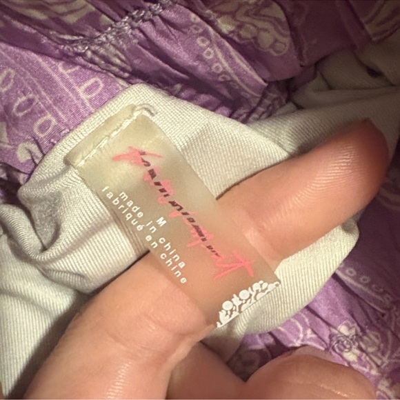 Free People Movement Women's Pink Paisley Shorts - Picture 2 of 4